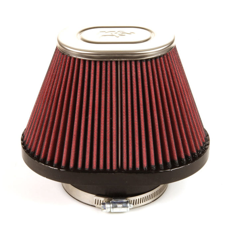 Load image into Gallery viewer, K&amp;N Universal Chrome Filter-Oval Tapered 4in Flg ID x 5.375in Base O/S W x 3.313in Top O/S W

