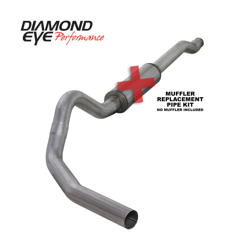 Load image into Gallery viewer, Diamond Eye KIT 4in Catback MFLR RPLCMENT PIPE SGL AL: 03-07 FORD 6.0L F250/F350 (Extended Cab Only)
