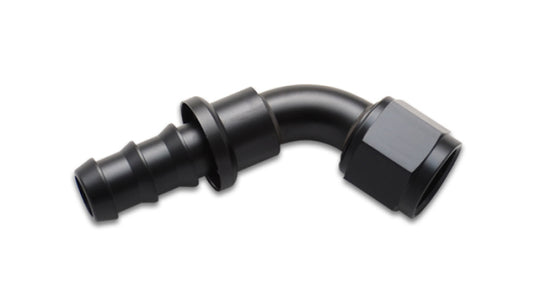 Vibrant Push-On 60 Degree Hose End Elbow Fitting Size -6AN