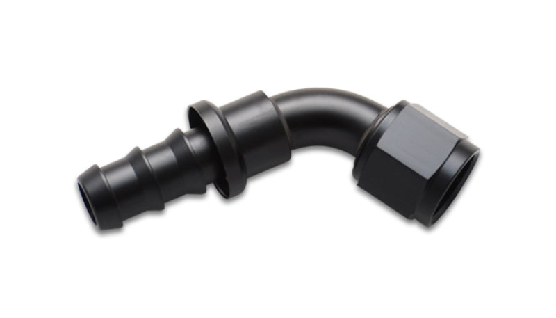 Load image into Gallery viewer, Vibrant Push-On 60 Degree Hose End Elbow Fitting Size -4AN
