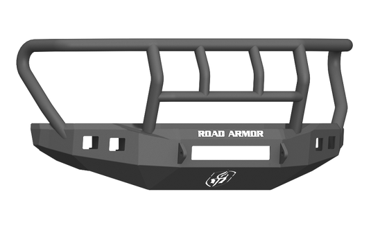 Road Armor 17-20 Ford F-250 Stealth Wide Fender Front Bumper w/Titan II Guard Wide Flare - Tex Blk