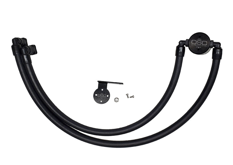 Load image into Gallery viewer, J&amp;L 17-22 Ford F-250 6.2L/7.3L Passenger Side Oil Separator 3.0 - Black Anodized
