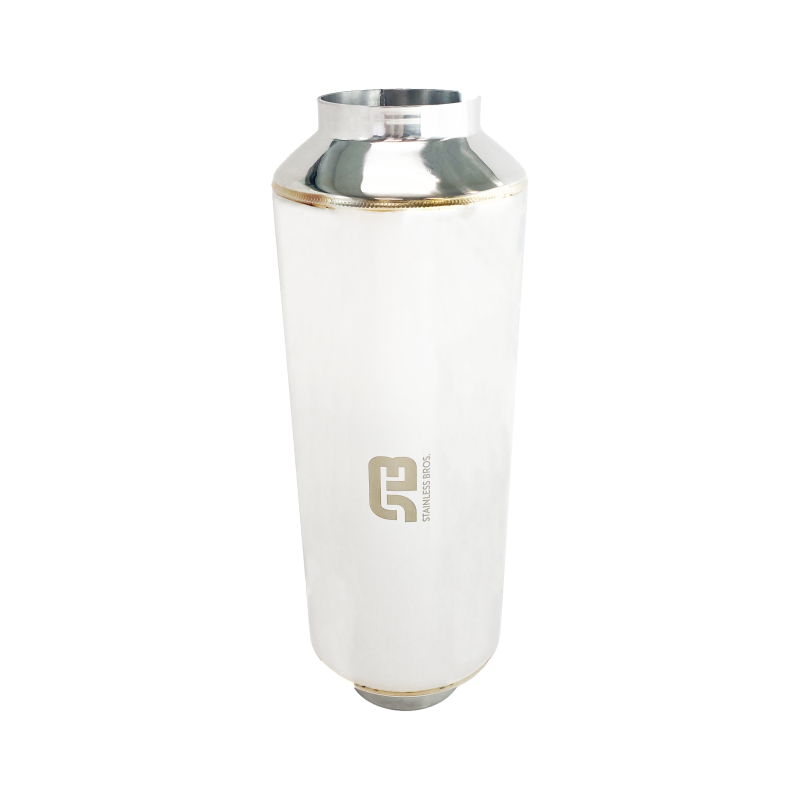 Load image into Gallery viewer, Stainless Bros 17in Overall Length 3.5in SS304 Polished Finish Lightweight Race Muffler
