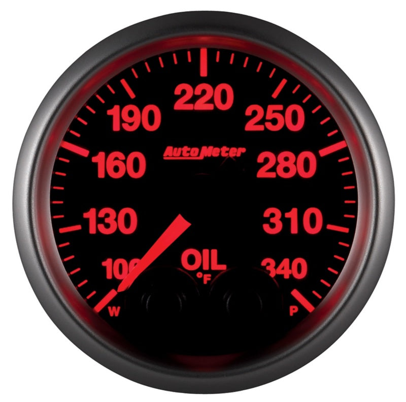 Load image into Gallery viewer, Autometer Elite 52mm 100-340 Deg F Oil Temp Peak &amp; Warn w/ Electronic Control Gauge
