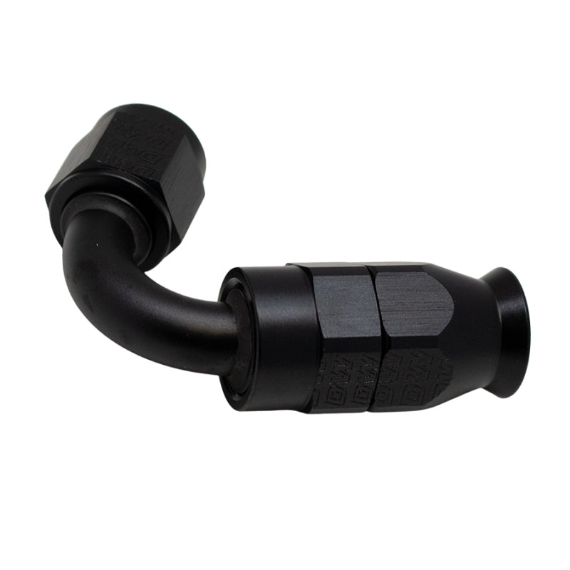 Load image into Gallery viewer, DeatschWerks 6 AN Female Flare Swivel 120-Degree Hose End PTFE - Anodized Matte Black
