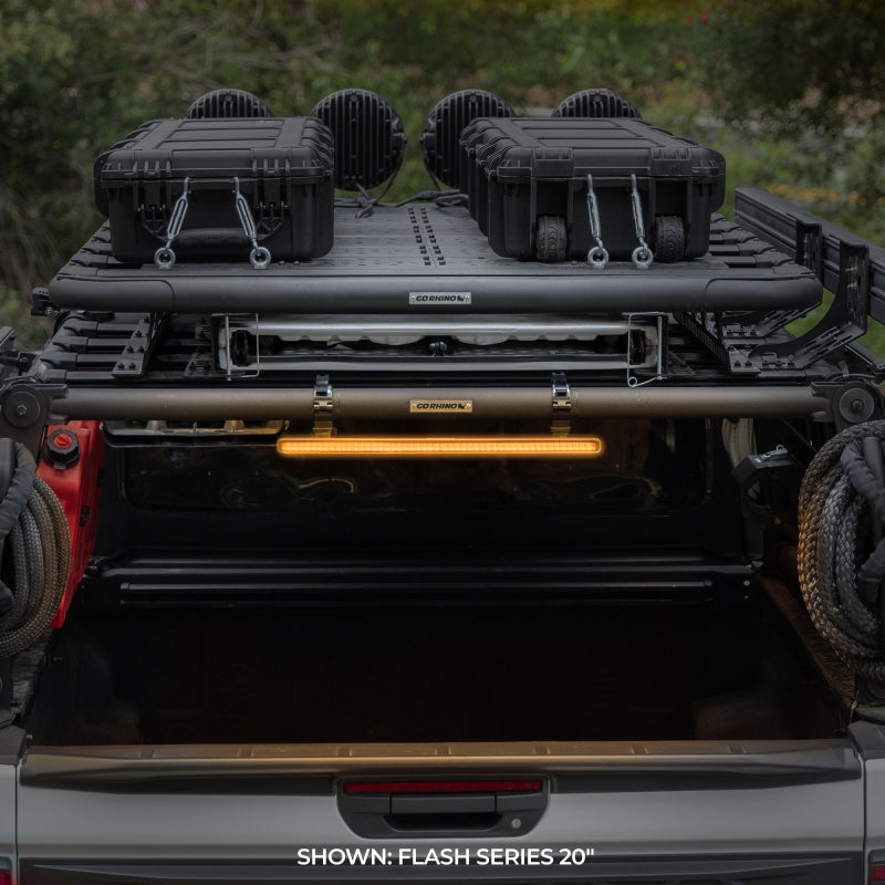 Load image into Gallery viewer, Go Rhino Xplor Flash Series Sgl Multi Function LED Light Bar (Track Mount) 10in. - Blk
