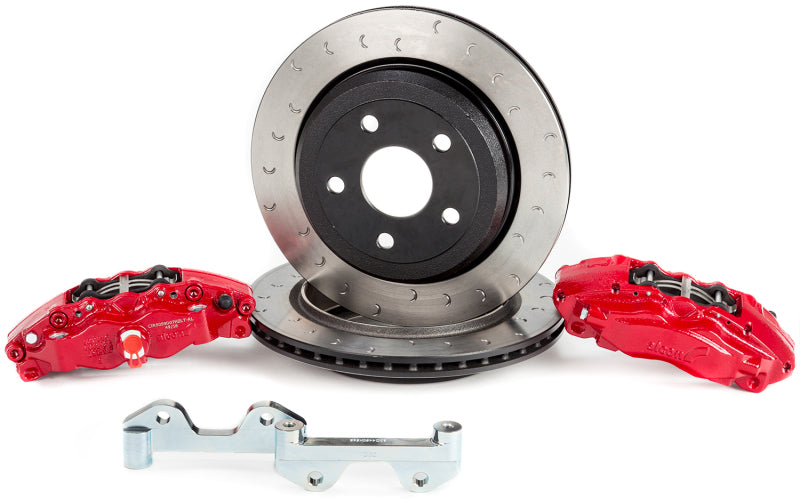 Load image into Gallery viewer, Alcon 2007+ Jeep JK-JL 330x22mm Rotors 4-Piston Red Calipers Rear Brake Kit (Includes Brake Lines)
