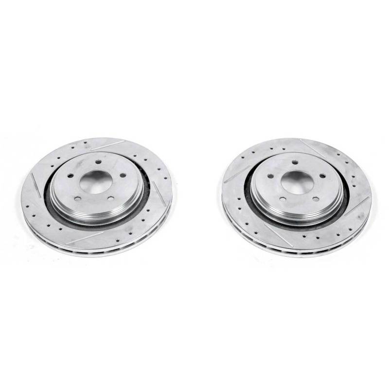 Load image into Gallery viewer, Power Stop 06-09 Cadillac XLR Rear Evolution Drilled &amp; Slotted Rotors - Pair
