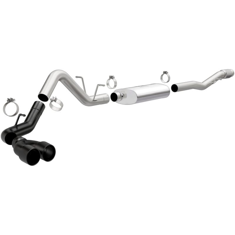 Load image into Gallery viewer, MagnaFlow CatBack 14-18 GMC Sierra 1500 V8-6.2L Polished Stainless Exhaust w/ Black Coated Tips
