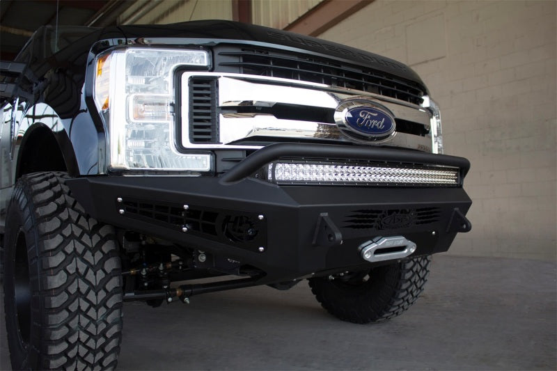 Load image into Gallery viewer, Addictive Desert Designs 17-18 Ford F-250 HoneyBadger Front Bumper w/ Winch Mount
