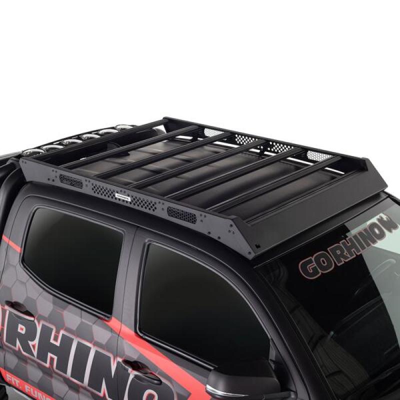 Load image into Gallery viewer, Go Rhino 16-23 Toyota Tacoma DC Ceros Low Profile Roof Rack - Tex. Blk
