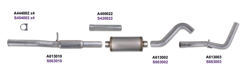 Load image into Gallery viewer, Diamond Eye KIT 3in Catback Single GAS AL CHEVY/GM 4.8L 5.3L 1500
