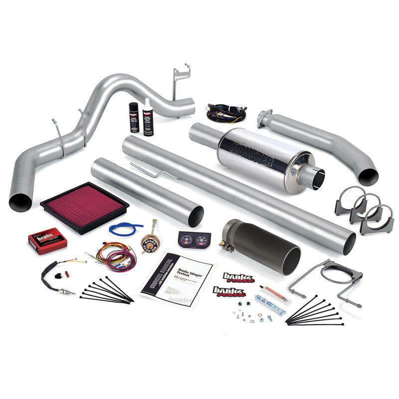 Load image into Gallery viewer, Banks Power 01 Dodge 5.9L 235Hp Ext Cab Stinger System - SS Single Exhaust w/ Black Tip
