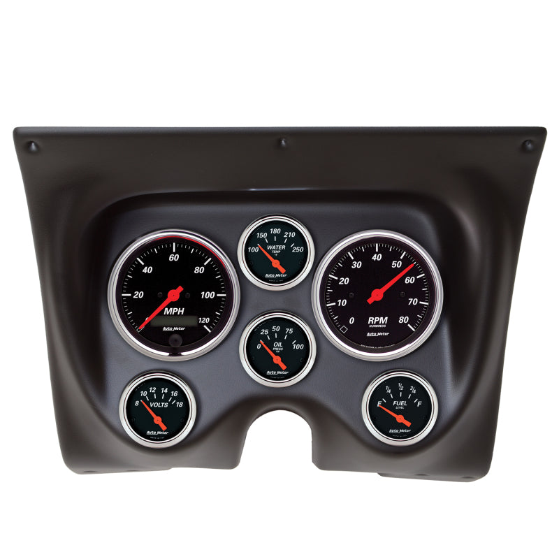 Load image into Gallery viewer, Autometer Designer Black 67-68 Camaro/Firebird Dash Kit 6pc Tach / MPH / Fuel / Oil / WTMP / Volt

