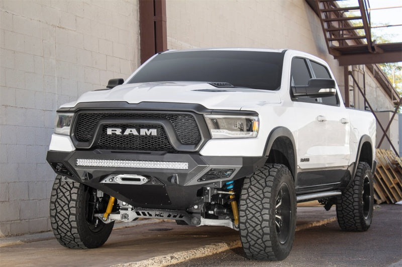 Load image into Gallery viewer, Addictive Desert Designs 2019 Ram Rebel 1500 Stealth Fighter Fr Bumper w/Winch&amp;Parking Sensor Mounts
