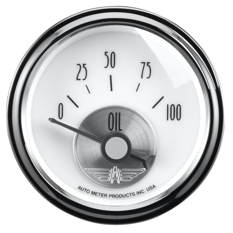 Load image into Gallery viewer, Autometer Prestige Series Pearl 2-1/16in 100PSI Electronic Oil Pressure Gauge
