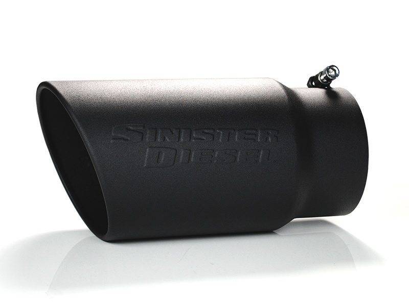 Load image into Gallery viewer, Sinister Diesel Universal Black Ceramic Coated Stainless Steel Exhaust Tip (5in to 6in)
