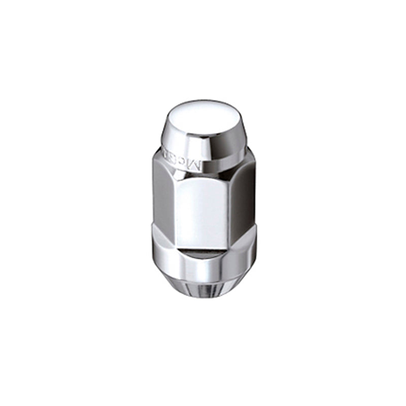 Load image into Gallery viewer, McGard Hex Lug Nut (Cone Seat Bulge Style) M14X1.5 / 13/16 Hex / 1.945in. Length (4-Pack) - Chrome
