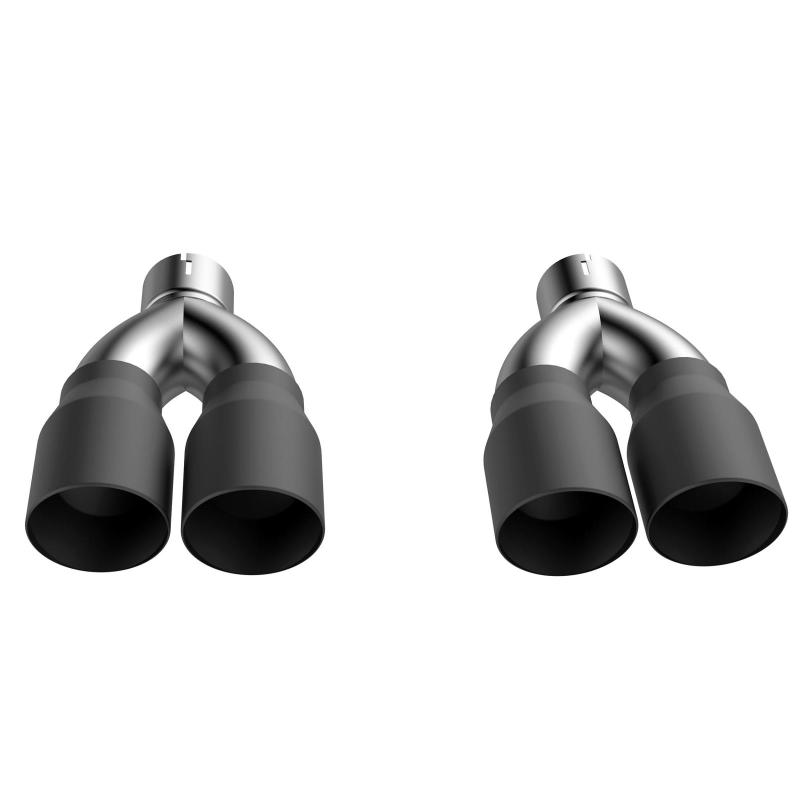 Load image into Gallery viewer, 2015-2023 Dodge Challenger 5.7L QTP Black Quad Tip Adapter
