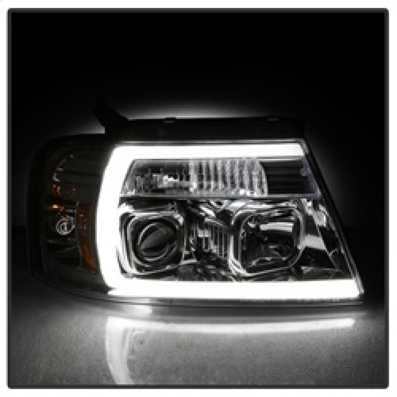 Load image into Gallery viewer, Spyder 04-08 Ford F-150 Light Bar Projector Headlights - Chrome (PRO-YD-FF15004V2-LB-C)
