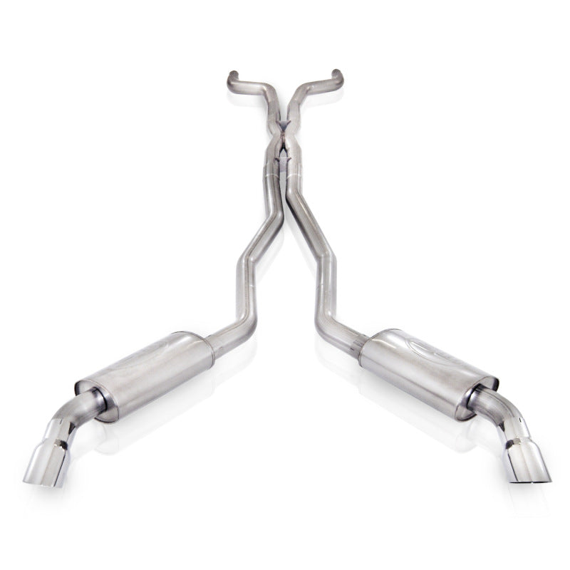 Load image into Gallery viewer, Stainless Works 2010-15 Camaro 6.2L 3in Exhaust X-Pipe Chambered Turbo Mufflers Polished Tips
