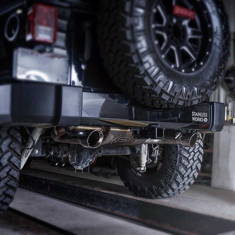 Load image into Gallery viewer, Stainless Works 2007-17 Jeep Wrangler Axle Back Exhaust
