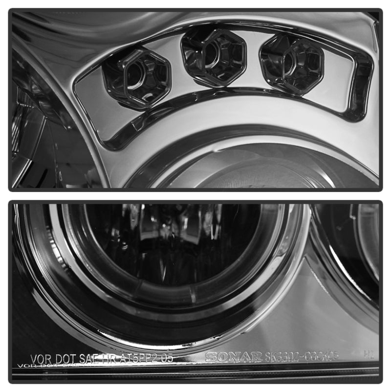 Load image into Gallery viewer, Spyder Jeep Grand Cherokee 05-07 Projector Headlights LED Halo LED Smke PRO-YD-JGC05-HL-SMC
