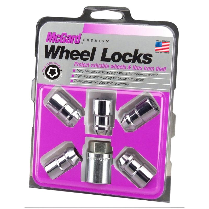 Load image into Gallery viewer, McGard Wheel Lock Nut Set - 5pk. (Cone Seat) M12X1.5 / 3/4 Hex / 1.46in. Length - Chrome
