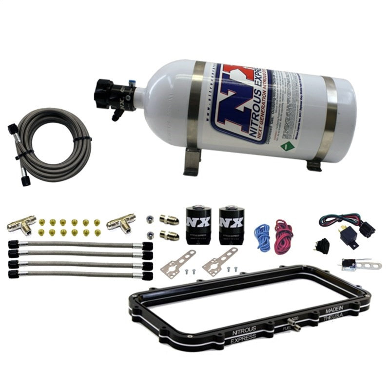 Load image into Gallery viewer, Nitrous Express Holley High Ram Plenum Nitrous Plate Kit w/10lb Bottle
