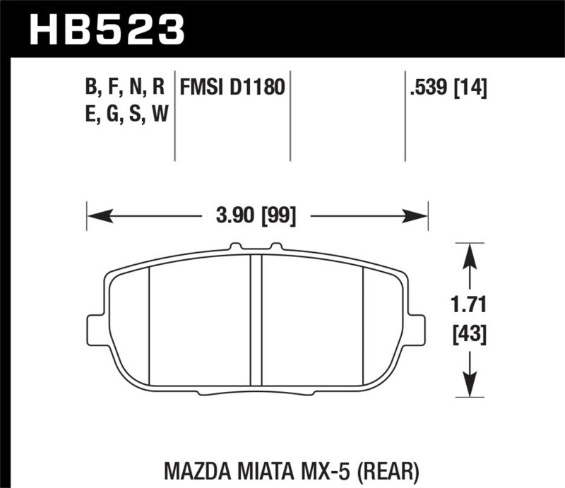 Load image into Gallery viewer, Hawk 17-19 Fiat 124 Spider 1.4L Abarth Rear ER-1 Brake Pads
