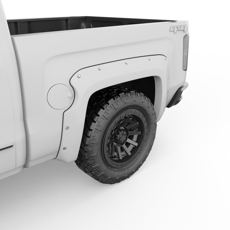 Load image into Gallery viewer, EGR 14+ Chev Silverado 5ft Bed Bolt-On Look Color Match Fender Flares - Set - Summit White
