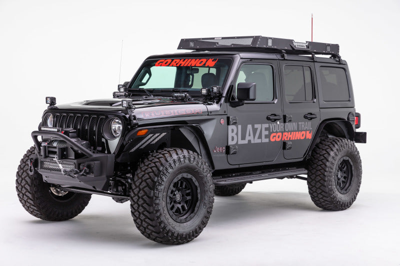 Load image into Gallery viewer, Go Rhino 07-20 Jeep Wrangler JL/JLU/JK/JKU/Gladiator JT Rockline Front Stubby Bumper w/ Overrider
