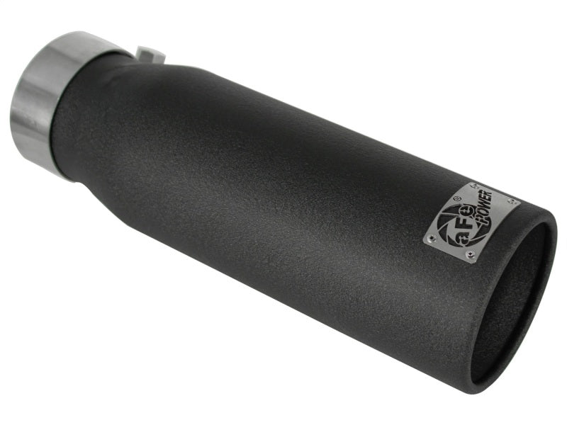 Load image into Gallery viewer, aFe MACHForce XP Exhausts Tips SS-304 EXH Tip 3in x 4Out x 12L Bolt-On (blk)
