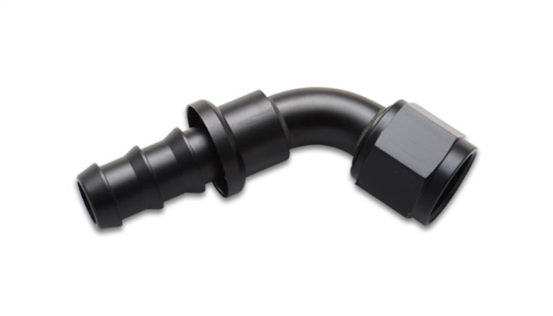 Load image into Gallery viewer, Vibrant Push-On 60 Degree Hose End Elbow Fitting Size -6AN
