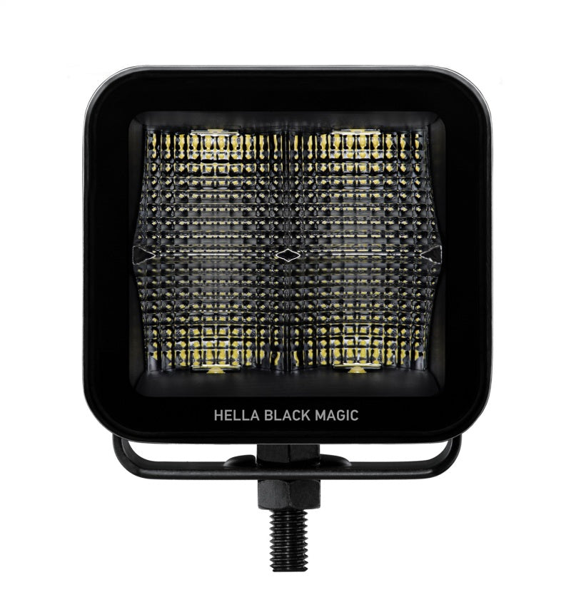 Load image into Gallery viewer, Hella Universal Black Magic 3.2in L.E.D. Cube Kit - Flood Beam
