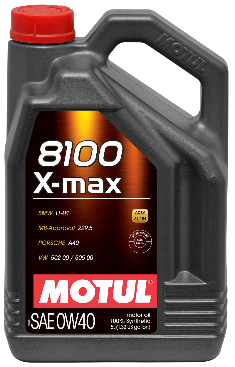 Load image into Gallery viewer, Motul 5L Synthetic Engine Oil 8100 0W40 X-MAX - Porsche A40
