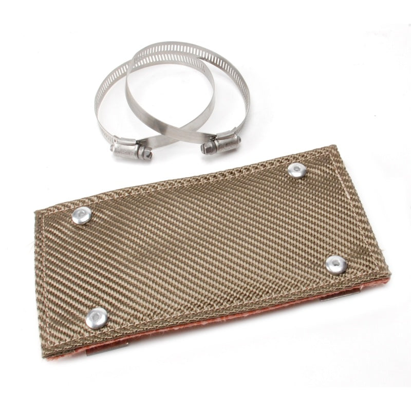 Load image into Gallery viewer, DEI Pipe Shield w/Stainless Steel Clamps - 4in x 8in - Titanium
