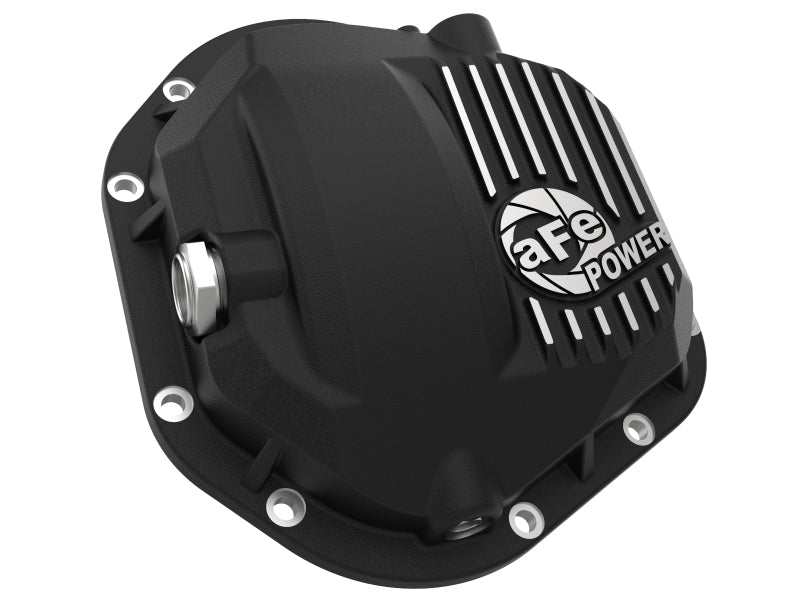 Load image into Gallery viewer, aFe Pro Series Dana 60 Front Differential Cover Black w/ Machined Fins 17-20 Ford Trucks (Dana 60)
