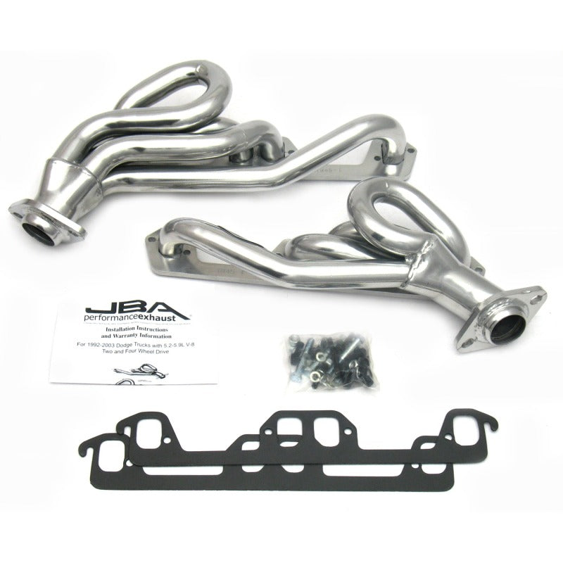 Load image into Gallery viewer, JBA 96-03 Dodge Truck 5.2L/5.9L Magnum 1-1/2in Primary Silver Ctd Cat4Ward Header
