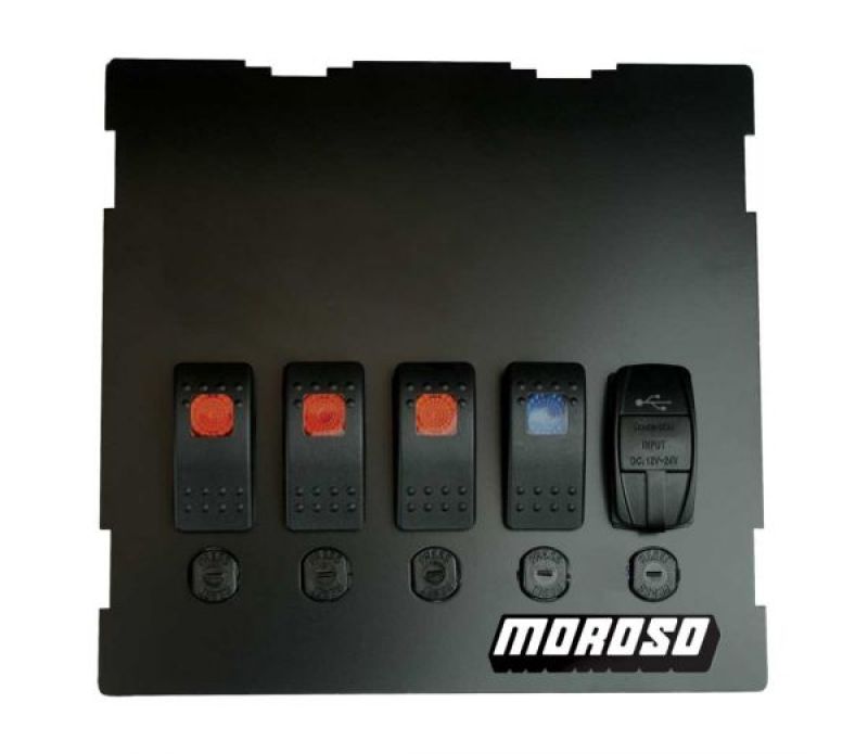 Load image into Gallery viewer, Moroso 99-04 Mazda Miata NB Radio/HVAC Pocket Block Off Plate With Switches
