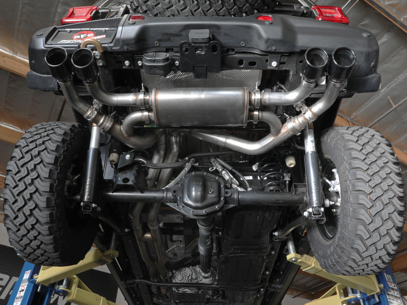 Load image into Gallery viewer, aFe Vulcan Series 2.5in 304SS Cat-Back Exhaust 2021+ Jeep Wrangler 392 6.4L w/ Polished Tips
