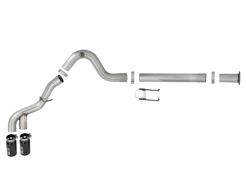 Load image into Gallery viewer, aFe Power 15-16 Ford F250/F350 6.7L Diesel Rebel XD 4in 409 SS DPF-Back Exhaust System - Black Tips
