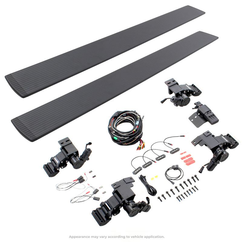 Load image into Gallery viewer, Go Rhino 22-23 Toyota Tundra CrewMax Cab 4dr E-BOARD E1 Electric Running Board Kit - Tex. Blk
