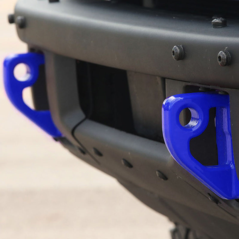 Load image into Gallery viewer, Ford Racing 2021+ Bronco Front Bumper Tow Hooks - Blue (Pair)
