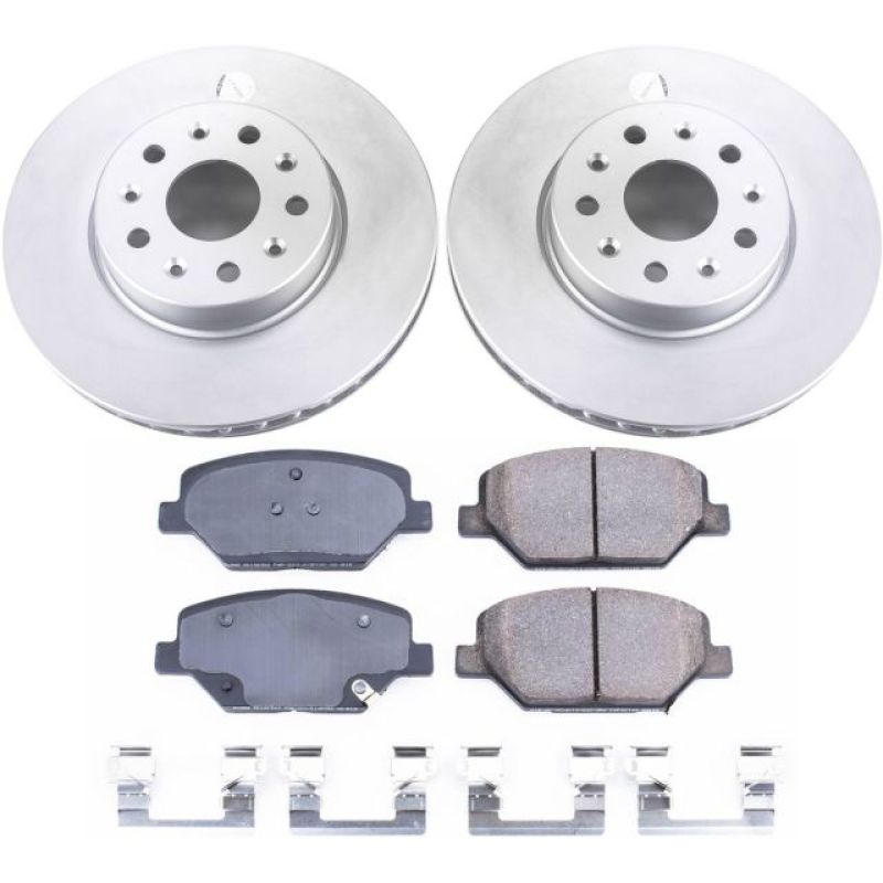 Load image into Gallery viewer, Power Stop 16-19 Chevrolet Camaro Front Z17 Evolution Geomet Coated Brake Kit
