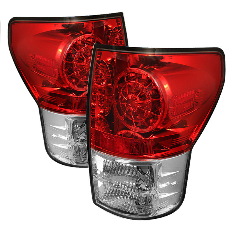 Load image into Gallery viewer, Spyder Toyota Tundra 07-13 LED Tail lights Red Clear ALT-YD-TTU07-LED-RC
