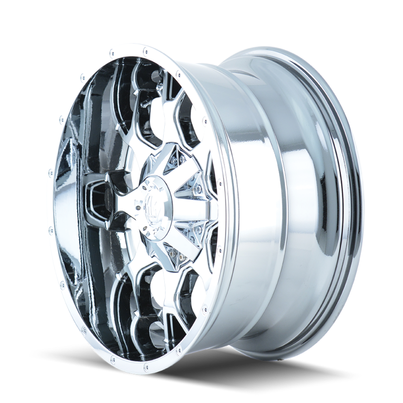 Load image into Gallery viewer, Mayhem 8015 Warrior 20x9 / 6x135 BP / 0mm Offset / 106mm Hub Chrome Wheel
