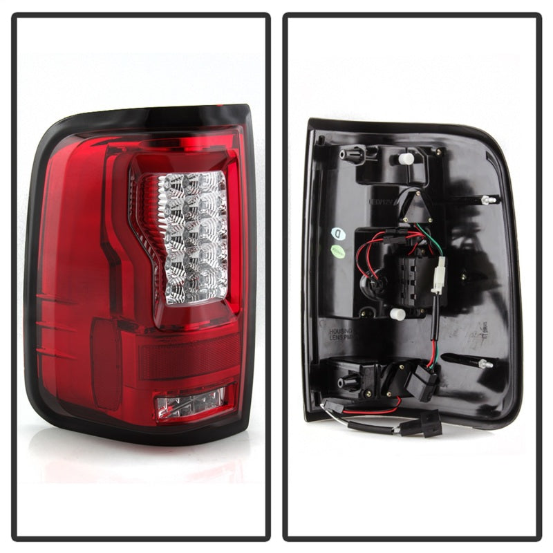 Load image into Gallery viewer, Spyder Ford F150 04-08 Styleside Tail Light V2 - LED - Red Clear ALT-YD-FF15004V2-LBLED-RC

