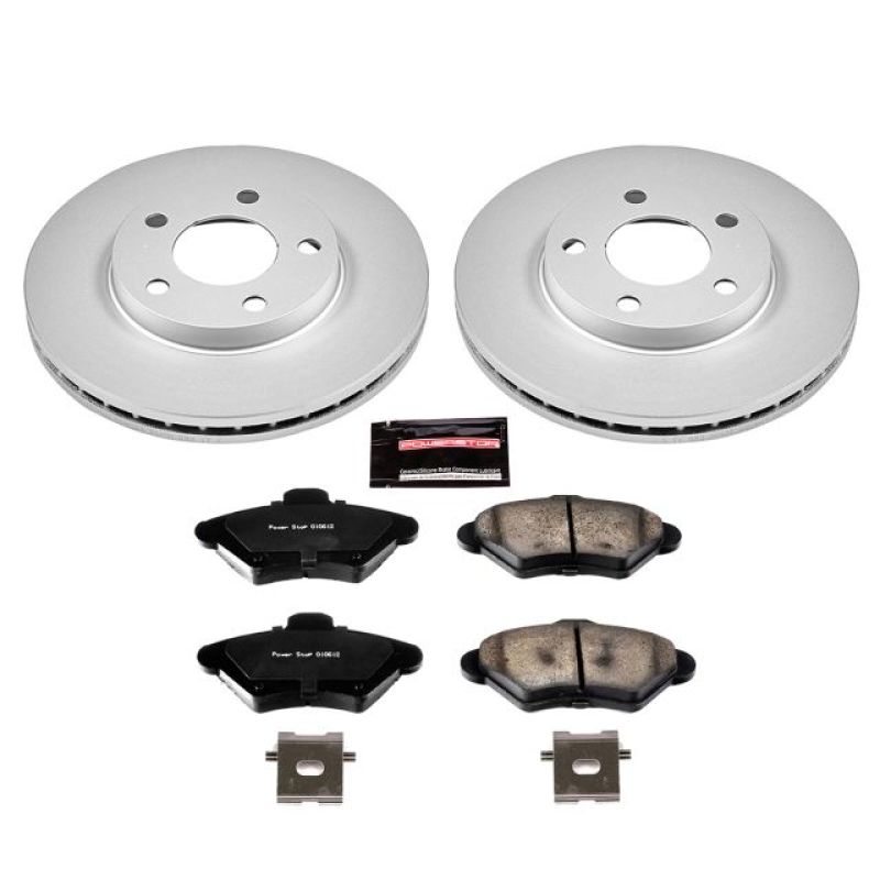 Load image into Gallery viewer, Power Stop 94-98 Ford Mustang Front Z17 Evolution Geomet Coated Brake Kit
