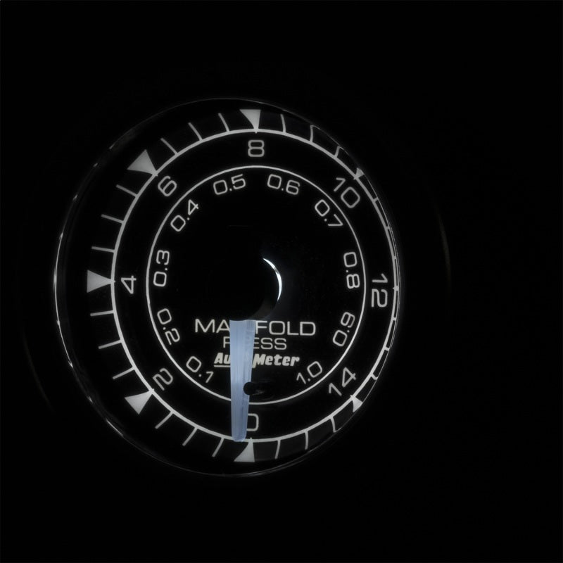 Load image into Gallery viewer, Autometer Chrono 2-1/16in 15PSI Manifold Pressure Gauge
